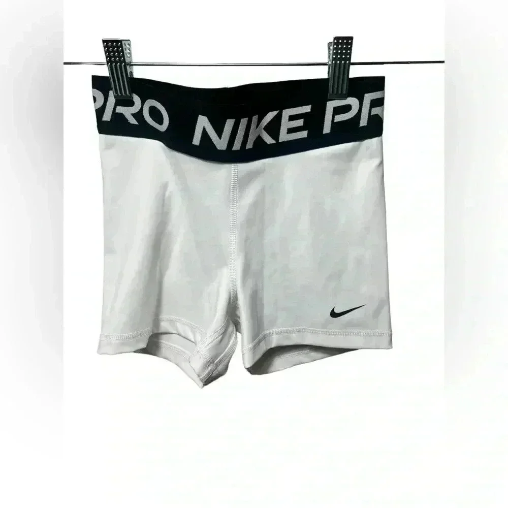 Nike Pro XS white shorts cheer volleyball athletic women’s sports